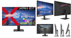 JAPANNEXTが28インチ IPSパネル搭載 USB-C(最大65W)給電対応の4K液晶モニターをECサイト限定 32,980円で2月21日(金)に発売