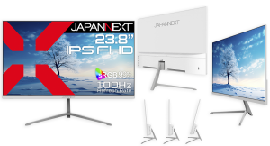 JAPANNEXTが23.8インチ IPSパネル搭載 USB-C給電に対応したフルHD解像度のホワイトカラー液晶モニターを19,980円で3月7日(金)より発売