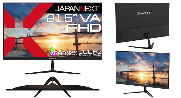 JAPANNEXTが21.5インチ VAパネル搭載のフルHD液晶モニターを12,780円で3月14日(金)に発売