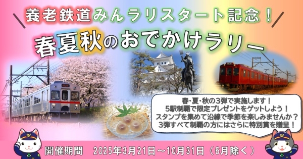 養老鉄道「みんラリ」スタート記念！デジタルスタンプラリーを実施します！