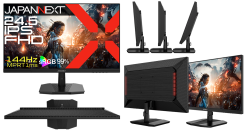JAPANNEXTが24.5インチ IPSパネル搭載 144Hz対応のフルHDゲーミングモニターを17,980円で5月16日(金)に発売