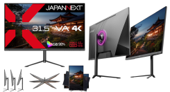 JAPANNEXTが31.5インチ VAパネル採用 昇降式多機能スタンド搭載 USB-C給電の4K液晶モニターを49,980円で5月23日(金)に発売