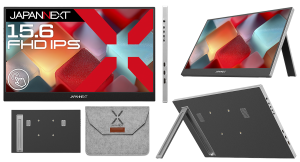 JAPANNEXTが15.6インチ IPSパネル搭載 10点マルチタッチ対応のフルHDモバイルディスプレイを24,980円で10月31日(金)に発売