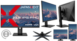 JAPANNEXTが23.8インチ IPSパネル採用 昇降式多機能スタンド搭載のフルHD液晶モニターを17,980円で11月7日(金)に発売