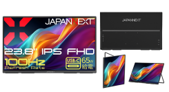 JAPANNEXTが23.8インチ IPSパネル搭載 USB-C(最大65W)給電が可能な大型フルHDモバイルモニターを39,980円で11月21日(金)に発売