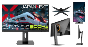 JAPANNEXTが24.5" TNパネル 300Hz/1ms対応 昇降式スタンド搭載のフルHDゲーミングモニターを29,980円で12月12日(金)に発売