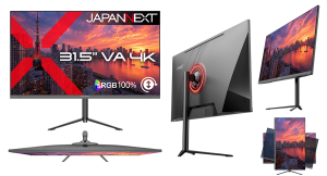 JAPANNEXTが31.5インチ VAパネル採用 昇降式多機能スタンドを搭載した4K液晶モニターを42,980円で1月15日(木)に発売