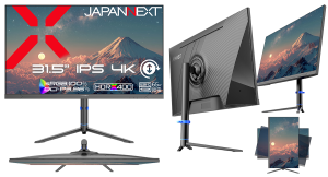 JAPANNEXTが31.5" IPSパネル 昇降式スタンド搭載 USB-C(最大65W)給電対応の4K液晶モニターを49,980円で1月22日(木)に発売