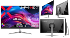 JAPANNEXTが31.5インチ IPSパネル搭載 USB-C(最大65W)給電対応の4K液晶モニターをECサイト限定 40,980円で1月22日(木)に発売