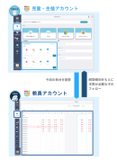 ＜児童・生徒が状態を選択する画面イメージ/教員が一覧で確認する画面イメージ＞