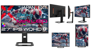 JAPANNEXTが27" IPSパネル Mini LEDバックライトを採用した240Hz対応のWQHDゲーミングモニターを49,980円で1月29(木)に発売