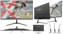 JAPANNEXTが23.8インチ IPSパネル 144Hz/0.5ms対応のフルHDゲーミングモニターをECサイト限定 12,980円で2月19日(木)に発売