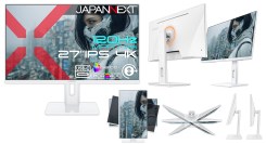 JAPANNEXTが27" IPSパネル 昇降式スタンドを搭載した120Hzの4Kゲーミングモニター(ホワイト)を45,980円で2月19日(木)に発売