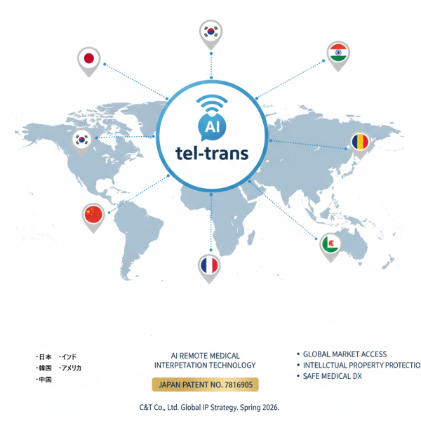 【特許取得】119番の「言葉の壁」を0秒に　国番号で言語を自動判別するAI通訳技術、世界5カ国で知財網を確立