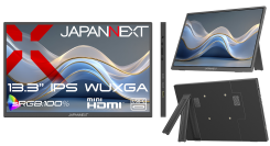 JAPANNEXTが13.3インチ IPSパネル搭載 アスペクト比が16:10のWUXGAモバイルディスプレイを22,980円で3月5日(木)に発売