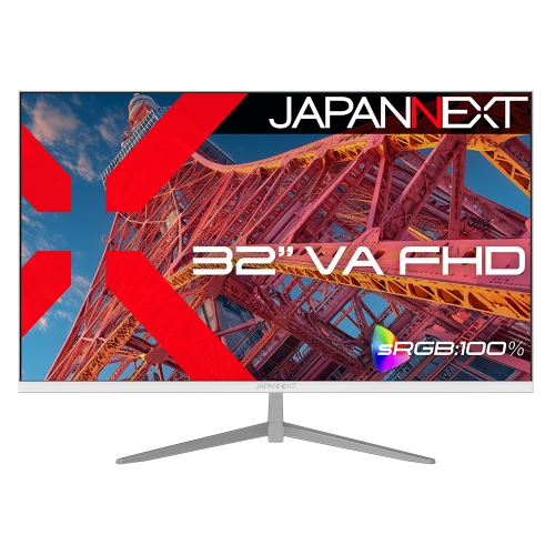 JAPANNEXTが32インチ VAパネル搭載 本体カラーにホワイトを採用したフルHD液晶モニターを28,980円で3月19日(木)に発売