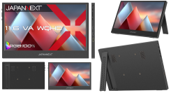 JAPANNEXTが11.6インチ VAパネル 約450gの薄型軽量を実現したWQHDモバイルモニターをAmazon限定 17,980円で3月26日(木)に発売
