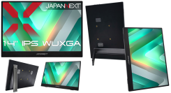 JAPANNEXTが14インチ IPSパネル アスペクト比が16:10のWUXGAモバイルディスプレイをECサイト限定 19,980円で4月9日(木)に発売