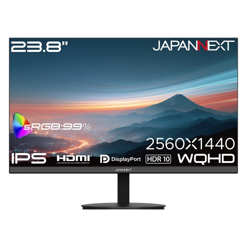 JAPANNEXTが23.8インチ IPSパネル搭載 WQHD(2560×1440)解像度の液晶モニターを23,980円で4月16日(木)に発売