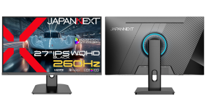 JAPANNEXTが27インチ IPS BLACKパネル搭載 260Hz対応のWQHDゲーミングモニターをECサイト限定 28,480円で5月14日(木)に発売