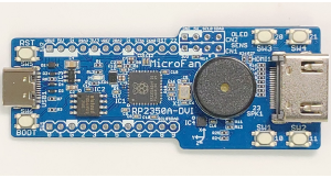 マイクロファン、TV/PCモニター出力機能付き開発基板「RP2350A-DVI」発売!C/C++, Pythonで大画面出力可能な計測ツールやゲーム作成が可能