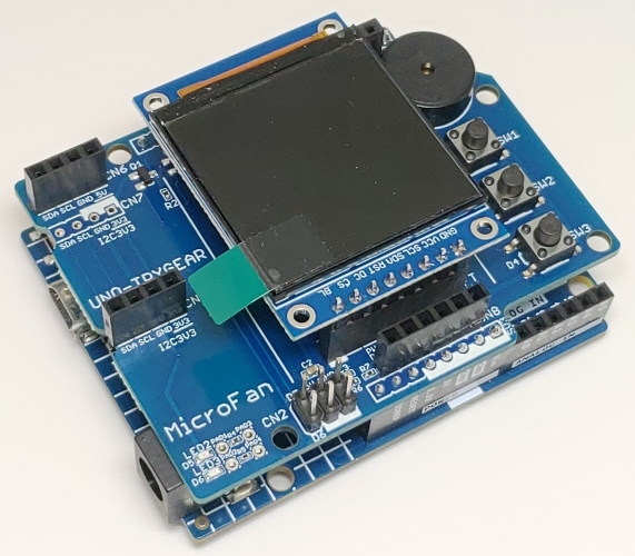 マイクロファン、UNO R3/R4をTRYGEAR化するシールド「UNO-TRYGEAR-STACK」発売！既存の指導書を継承でき基本入出力の装備で演習を効率化