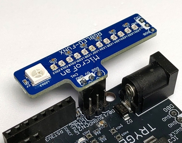 マイクロファン、教育用マイコン「TRYGEAR」用、カラーLEDモジュール「RGBLED-FUNX」、多機能センサーモジュール「SENSOR-FUNX」を発売！