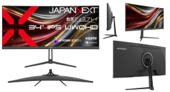 JAPANNEXTが34" IPSパネル アスペクト比21:9のUWQHDウルトラワイド湾曲液晶モニターを価格.com限定37,980円で7月16日(木)に発売