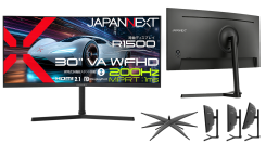 JAPANNEXTが30" VAパネル アスペクト比21:9で200HzのWFHD湾曲ウルトラワイドゲーミングモニターを37,480円で7月16日(木)に発売