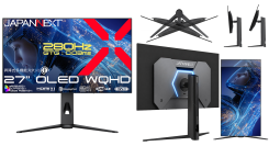 【価格.com限定 69,980円！】JAPANNEXTが27インチ 有機ELパネル(OLED) 280Hz/0.03ms対応のWQHDゲーミングモニターを発売