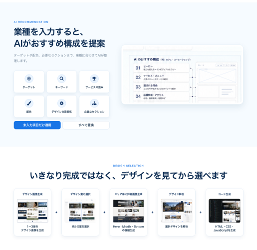 1サイト1,980円・月額なしのAI制作サービス「AIホームページクリエイター」提供開始
