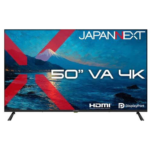 【50インチ 4K 49,980円！】JAPANNEXTが50インチのVAパネルを搭載した大型4K液晶モニターをECサイト限定で8月20日(木)に発売