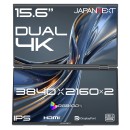 JAPANNEXTが15.6インチのIPSパネルを2つ搭載した4Kデュアルモバイルモニターを99,700円で8月27日(木)に発売
