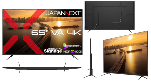 JAPANNEXTが65インチ VAパネル搭載 USBメモリ再生対応の大型4K液晶モニターを109,980円で9月3日(木)に発売