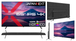JAPANNEXTが65インチのIPSパネルを搭載した大型4K液晶モニターを119,980円で9月17日(木)に発売