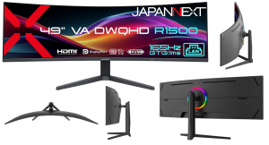 JAPANNEXTが49" VAパネル 165Hz対応 アスペクト比32:9のDWQHD湾曲ウルトラワイドゲーミングモニターを119,980円で発売