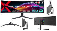 JAPANNEXTが49" VAパネル 165Hz対応 アスペクト比32:9のDWQHD湾曲ウルトラワイドゲーミングモニターを119,980円で発売