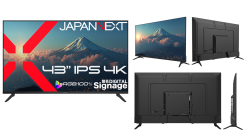 JAPANNEXTが43インチ IPSパネル搭載 USBメモリ再生対応の大型4K液晶モニターを49,870円で10月1日(木)に発売