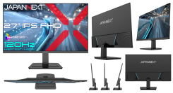 JAPANNEXTが27インチ IPSパネル搭載 120Hz対応のフルHD液晶モニターを18,970円で10月22日(木)に発売