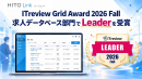 『HITO-Linkエージェント』、「ITreview Grid Award 2026 Fall」の求人データベース部門で「Leader」を受賞